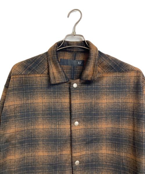 A.F ARTEFACT（エーエフ アーティファクト）A.F ARTEFACT (エーエフ アーティファクト) SNAPPED OVER SHIRT オンブレチェックオーバーサイズシャツ ブラウン サイズ:1の古着・服飾アイテム