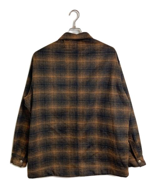 A.F ARTEFACT（エーエフ アーティファクト）A.F ARTEFACT (エーエフ アーティファクト) SNAPPED OVER SHIRT オンブレチェックオーバーサイズシャツ ブラウン サイズ:1の古着・服飾アイテム