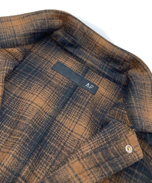 A.F ARTEFACT（エーエフ アーティファクト）A.F ARTEFACT (エーエフ アーティファクト) SNAPPED OVER SHIRT オンブレチェックオーバーサイズシャツ ブラウン サイズ:1の古着・服飾アイテム