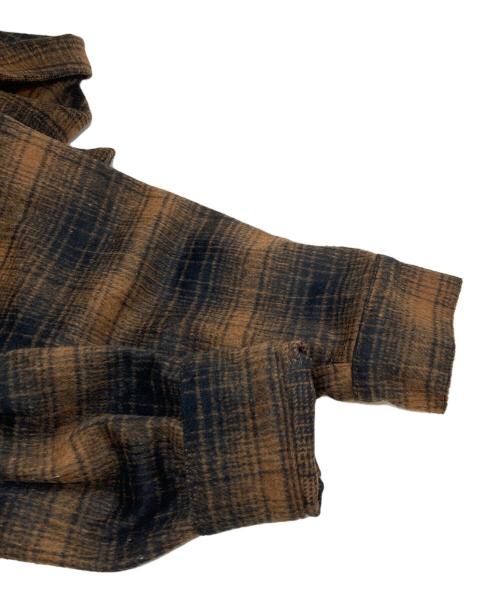 A.F ARTEFACT（エーエフ アーティファクト）A.F ARTEFACT (エーエフ アーティファクト) SNAPPED OVER SHIRT オンブレチェックオーバーサイズシャツ ブラウン サイズ:1の古着・服飾アイテム