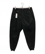 uniform experimentユニフォームエクスペリメント）の古着「Ribbed Wide Tapered Easy Pants」｜ブラック
