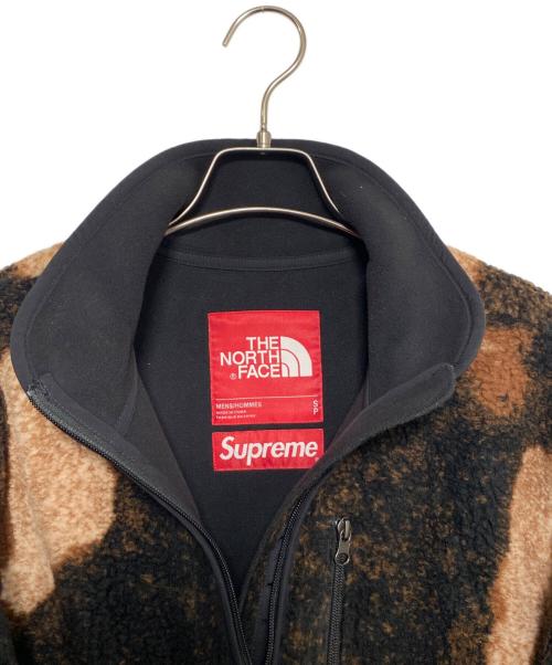 SUPREME（シュプリーム）Supreme (シュプリーム) THE NORTH FACE (ザ ノース フェイス) BLEACHED DENIM PRINT FLEECE JACKET ブラウン サイズ:S 未使用品の古着・服飾アイテム