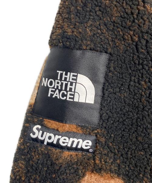 SUPREME（シュプリーム）Supreme (シュプリーム) THE NORTH FACE (ザ ノース フェイス) BLEACHED DENIM PRINT FLEECE JACKET ブラウン サイズ:S 未使用品の古着・服飾アイテム