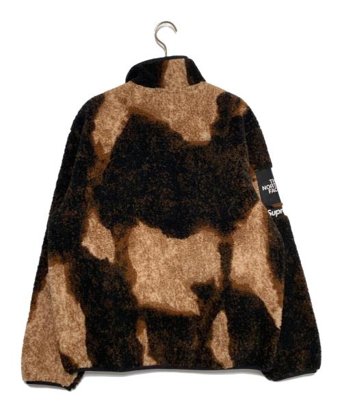 SUPREME（シュプリーム）Supreme (シュプリーム) THE NORTH FACE (ザ ノース フェイス) BLEACHED DENIM PRINT FLEECE JACKET ブラウン サイズ:S 未使用品の古着・服飾アイテム