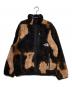 Supreme（シュプリーム）の古着「BLEACHED DENIM PRINT FLEECE JACKET」｜ブラウン