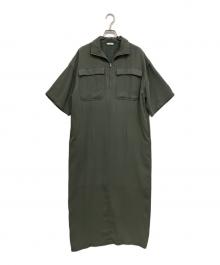 CLANE（クラネ）の古着「HALF ZIP MILITARY ONE PIECE」｜カーキ