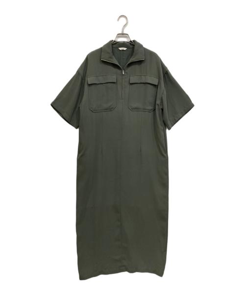 CLANE（クラネ）CLANE (クラネ) HALF ZIP MILITARY ONE PIECE カーキ サイズ:1の古着・服飾アイテム