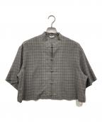 CLANEクラネ）の古着「CHINA BUTTON SHIRT」｜グレー