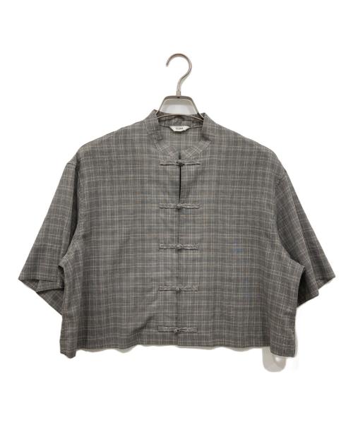 CLANE（クラネ）CLANE (クラネ) CHINA BUTTON SHIRT グレー サイズ:2の古着・服飾アイテム
