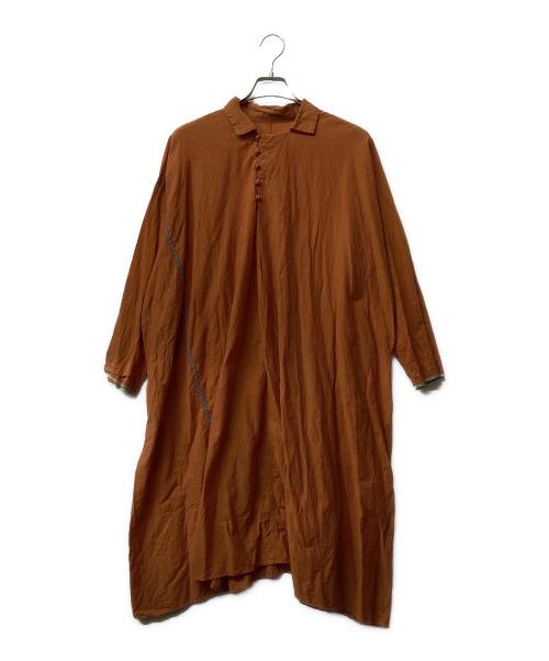 babaghuri（ババグーリ）babaghuri (ババグーリ) babaghuriコットンロングワンピース オレンジ サイズ:Mの古着・服飾アイテム