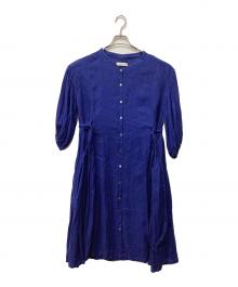 ikkuna/SUZUKI TAKAYUKI（イクナ/スズキタカユキ）の古着「リネンシャツワンピース」｜ネイビー