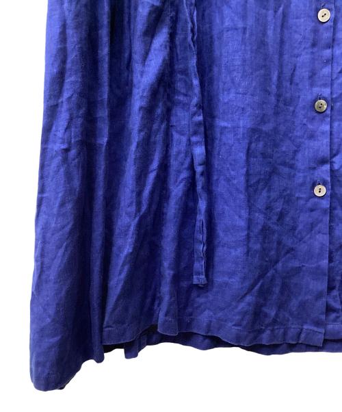 ikkuna/SUZUKI TAKAYUKI（イクナ/スズキタカユキ）ikkuna/SUZUKI TAKAYUKI (イクナ/スズキタカユキ) リネンシャツワンピース ネイビー サイズ:１の古着・服飾アイテム
