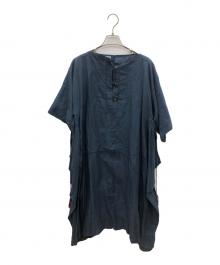 ISSEY MIYAKE（イッセイミヤケ）の古着「リネンワンピース 2002年製」｜ネイビー