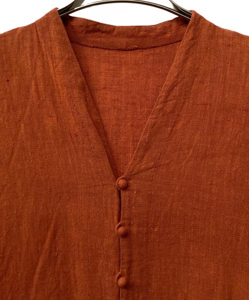 JURGEN LEHL（ヨーガンレール）JURGEN LEHL (ヨーガンレール) JURGEN LEHLコットンカーディ ワンピース オレンジ サイズ:Mの古着・服飾アイテム