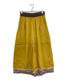 M.&KYOKO（エムアンドキョウコ）の古着「リネンイージーパンツ」｜イエロー