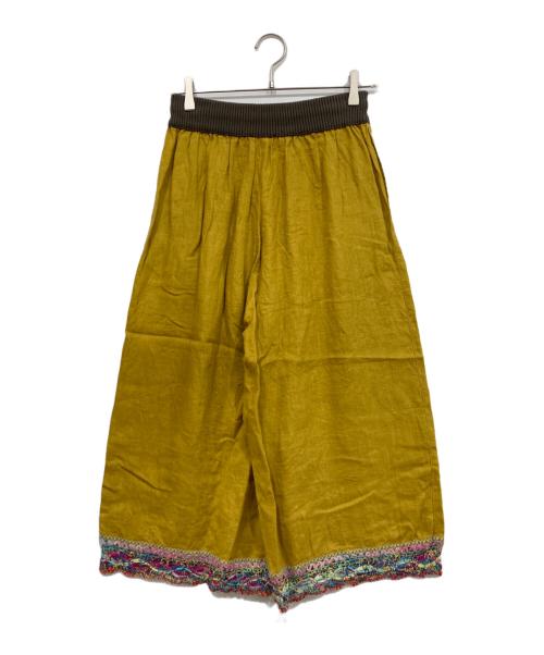 M.&KYOKO（エムアンドキョウコ）M.&KYOKO (エムアンドキョウコ) リネンイージーパンツ イエロー サイズ:1の古着・服飾アイテム