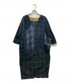 KAPITALキャピタル）の古着「ブラックウォッチギミックアートワンピース」｜ネイビー