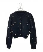 Ameriアメリ）の古着「TWINKLE BIJOU SHORT KNIT TOP」｜ブラック