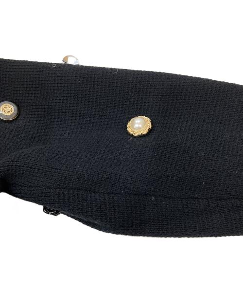 Ameri（アメリ）AMERI (アメリ) TWINKLE BIJOU SHORT KNIT TOP ブラック サイズ:Mの古着・服飾アイテム