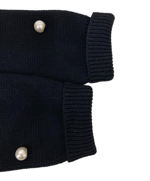 Ameri（アメリ）AMERI (アメリ) TWINKLE BIJOU SHORT KNIT TOP ブラック サイズ:Mの古着・服飾アイテム