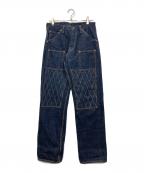 Trophy Clothingトロフィークロージング）の古着「ダブルニー スタンダード ダートデニム ジーンズ / ダブルニーデニムパンツ」｜インディゴ