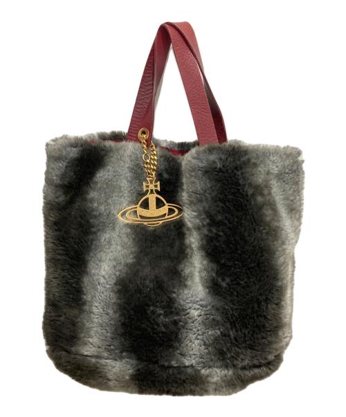 Vivienne Westwood（ヴィヴィアンウエストウッド）Vivienne Westwood (ヴィヴィアンウエストウッド) フェイクファートートバッグ グレー サイズ:実寸サイズをご確認くださいの古着・服飾アイテム
