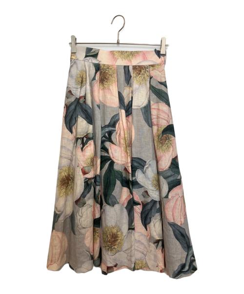 Sov.（ソブ）Sov. (ソブ) フラワープリントスカート ピンク サイズ:38の古着・服飾アイテム