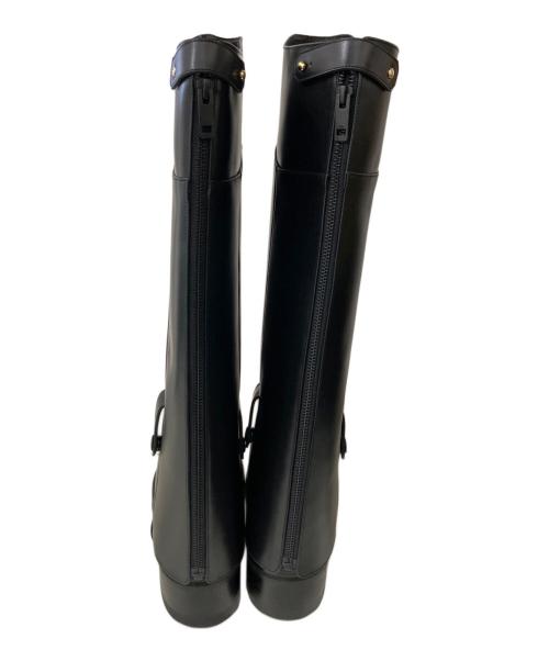 THE RERACS（ザ リラクス）THE RERACS (ザ リラクス) COW LEATHER COVER LONG BOOTS ブラック サイズ:24.5cmの古着・服飾アイテム