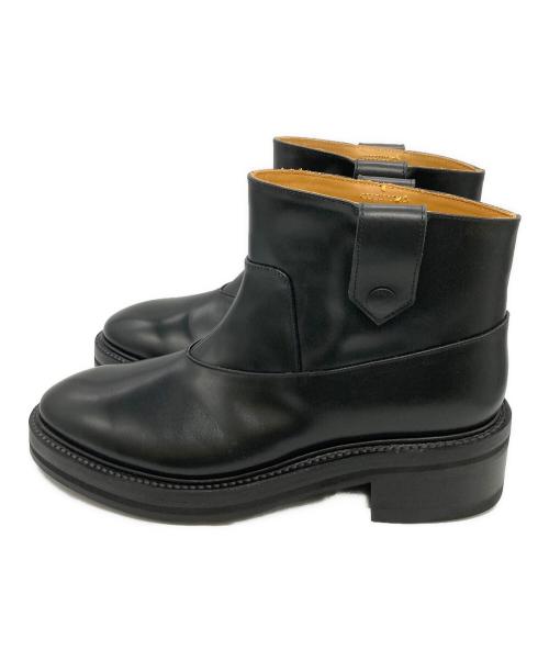 THE RERACS（ザ リラクス）THE RERACS (ザ リラクス) COW LEATHER COVER LONG BOOTS ブラック サイズ:24.5cmの古着・服飾アイテム