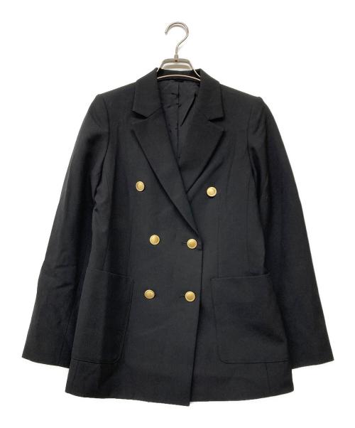 ANAYI（アナイ）ANAYI (アナイ) ウールツイルダブル ジャケット ブラック サイズ:36の古着・服飾アイテム