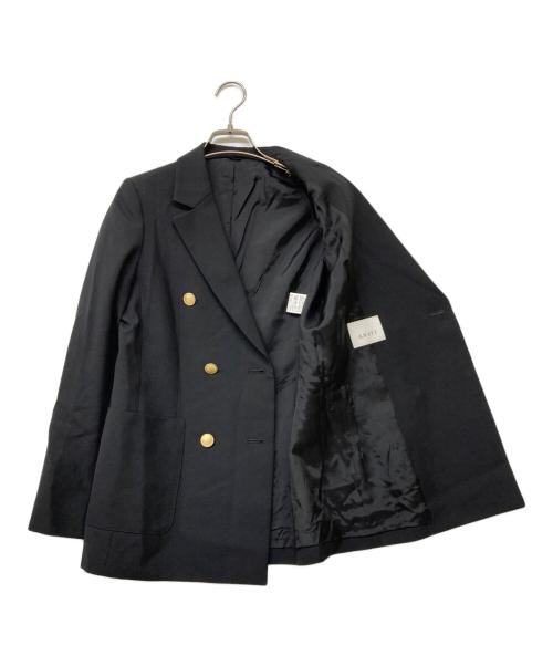 ANAYI（アナイ）ANAYI (アナイ) ウールツイルダブル ジャケット ブラック サイズ:36の古着・服飾アイテム