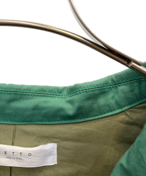 SETTO（セット）SETTO (セット) ステンカラーコート グリーン サイズ:SIZE Lの古着・服飾アイテム
