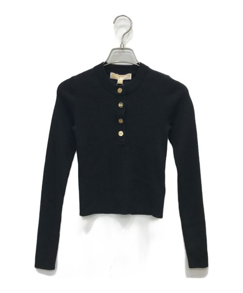 MICHAEL MICHAEL KORS（マイケル マイケルコース）MICHAEL MICHAEL KORS (マイケル マイケルコース) ヘンリーネックニット ブラック サイズ:XXS 未使用品の古着・服飾アイテム