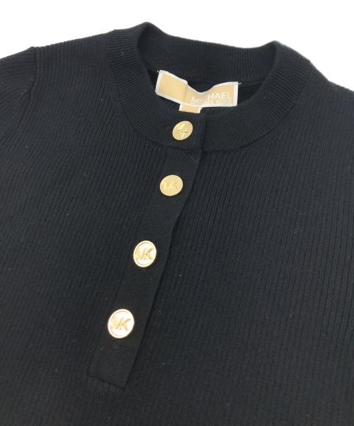 MICHAEL MICHAEL KORS（マイケル マイケルコース）MICHAEL MICHAEL KORS (マイケル マイケルコース) ヘンリーネックニット ブラック サイズ:XXS 未使用品の古着・服飾アイテム