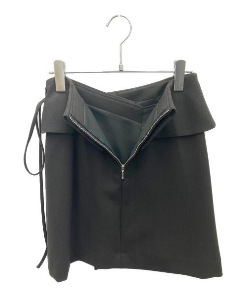 FRAY ID（フレイ アイディー）FRAY ID (フレイ アイディー) ラップデザインミニスカート チャコールグレー サイズ:SIZE1の古着・服飾アイテム