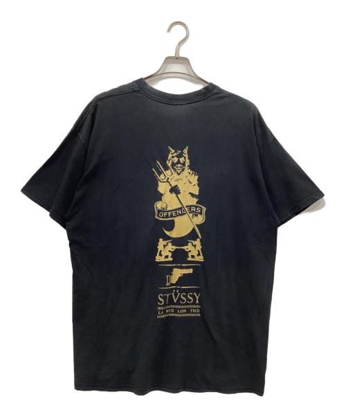 stussy（ステューシー）stussy (ステューシー) プリントTシャツ ブラック サイズ:XLの古着・服飾アイテム