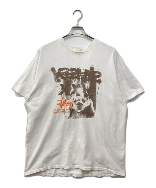 stussy（ステューシー）stussy (ステューシー) プリントTシャツ ホワイト サイズ:XLの古着・服飾アイテム