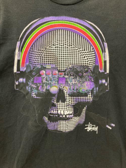 stussy（ステューシー）stussy (ステューシー) プリントTシャツ ブラック サイズ:XLの古着・服飾アイテム