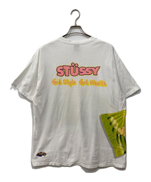 stussy（ステューシー）stussy (ステューシー) プリントTシャツ ホワイト サイズ:XLの古着・服飾アイテム