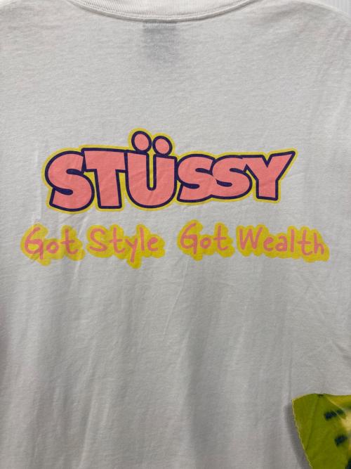 stussy（ステューシー）stussy (ステューシー) プリントTシャツ ホワイト サイズ:XLの古着・服飾アイテム