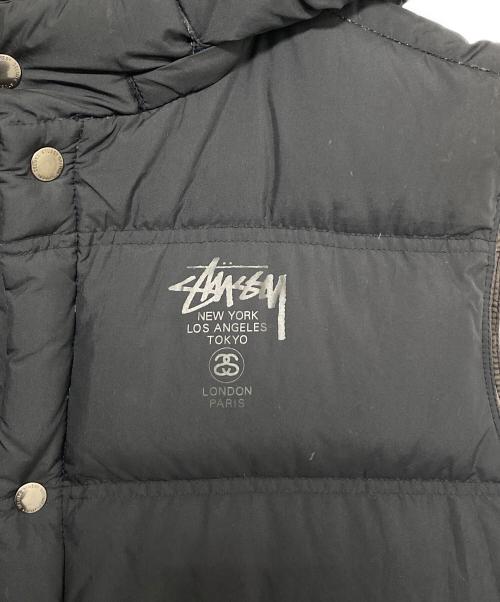 stussy（ステューシー）stussy (ステューシー) ダウンベスト ブラック サイズ:XLの古着・服飾アイテム
