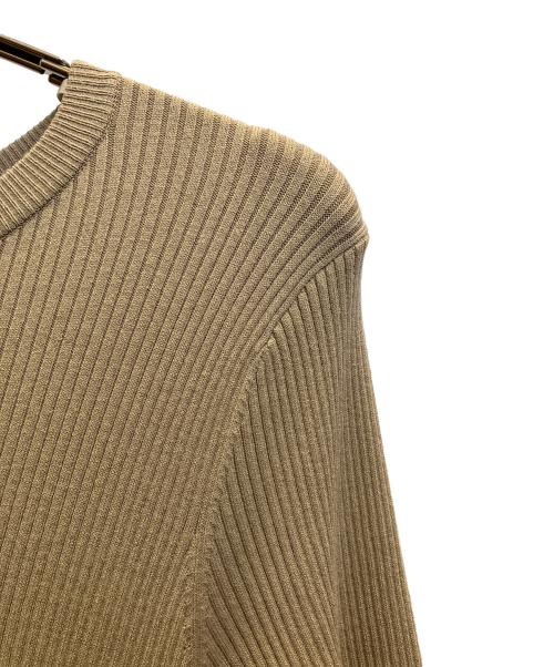 emmi atelier（エミアトリエ）emmi atelier (エミアトリエ) ニットドッキングタフタドレスワンピース ベージュ サイズ:SIZE 0の古着・服飾アイテム