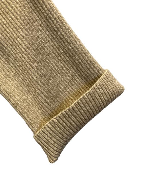 emmi atelier（エミアトリエ）emmi atelier (エミアトリエ) ニットドッキングタフタドレスワンピース ベージュ サイズ:SIZE 0の古着・服飾アイテム