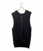 ANN DEMEULEMEESTERアンドゥムルメステール）の古着「ノースリーブパーカー」｜ブラック