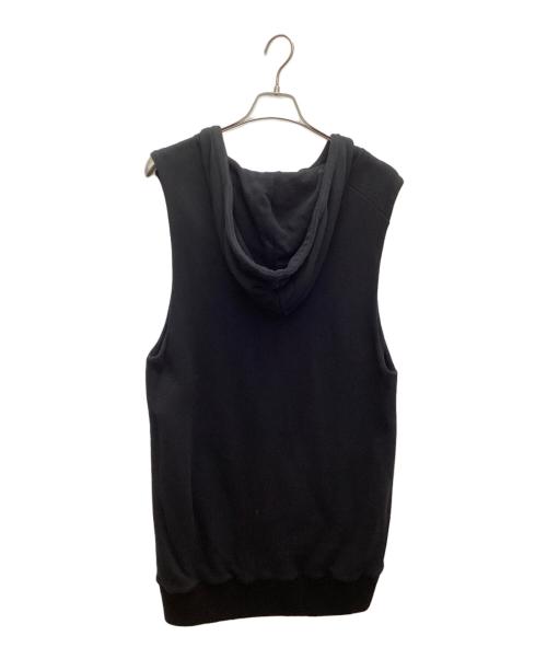 ANN DEMEULEMEESTER（アンドゥムルメステール）ANN DEMEULEMEESTER (アンドゥムルメステール) ノースリーブパーカー ブラック サイズ:Sの古着・服飾アイテム