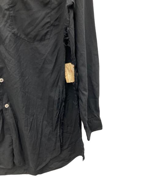 BLACK COMME des GARCONS（ブラックコムデギャルソン）BLACK COMME des GARCONS (ブラックコムデギャルソン) サイドスリットシャツ ブラック サイズ:Sの古着・服飾アイテム
