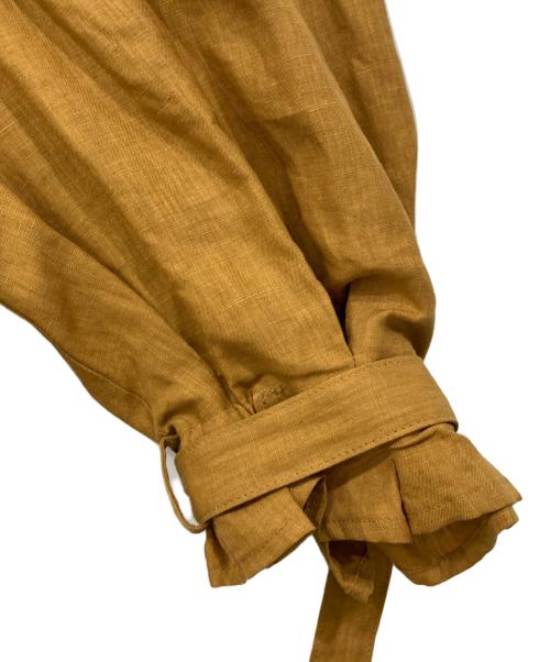 HYKE（ハイク）HYKE (ハイク) LINEN SHORT SLEEVE MAXI DRESS キャメル サイズ:1の古着・服飾アイテム