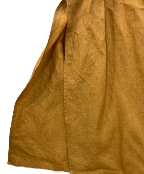 HYKE（ハイク）HYKE (ハイク) LINEN SHORT SLEEVE MAXI DRESS キャメル サイズ:1の古着・服飾アイテム