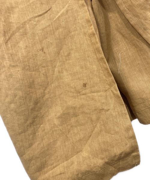 HYKE（ハイク）HYKE (ハイク) LINEN SHORT SLEEVE MAXI DRESS キャメル サイズ:1の古着・服飾アイテム