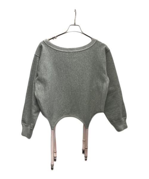 Champion（チャンピオン）Champion (チャンピオン) beams couture lingerie (ビームス クチュール ランジェリー) クロップド丈ガーターベルトトップス グレー サイズ:Lの古着・服飾アイテム